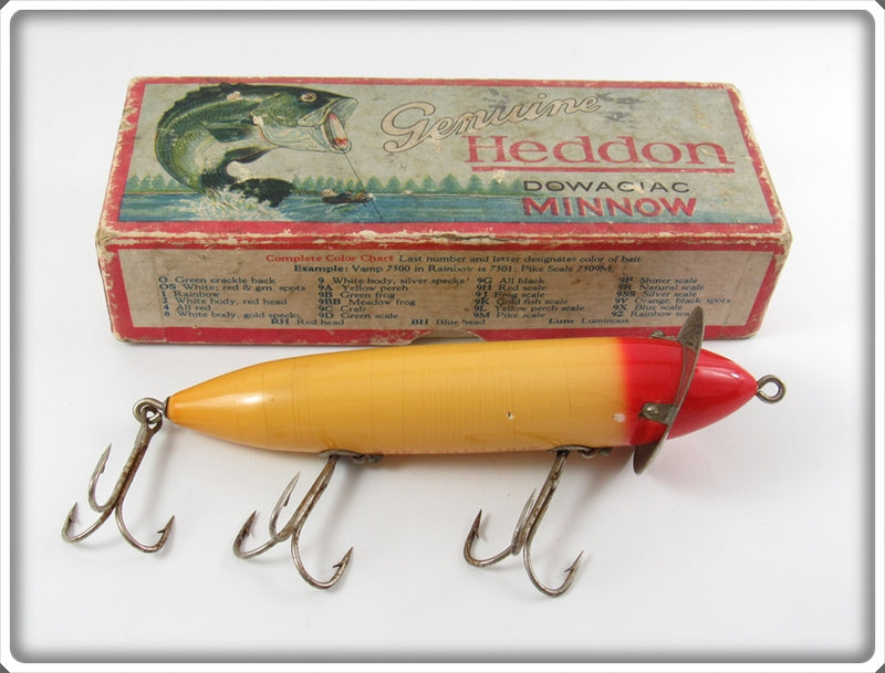 Vintage Heddon Red Head White 200 Surface Lure In Box 200RH