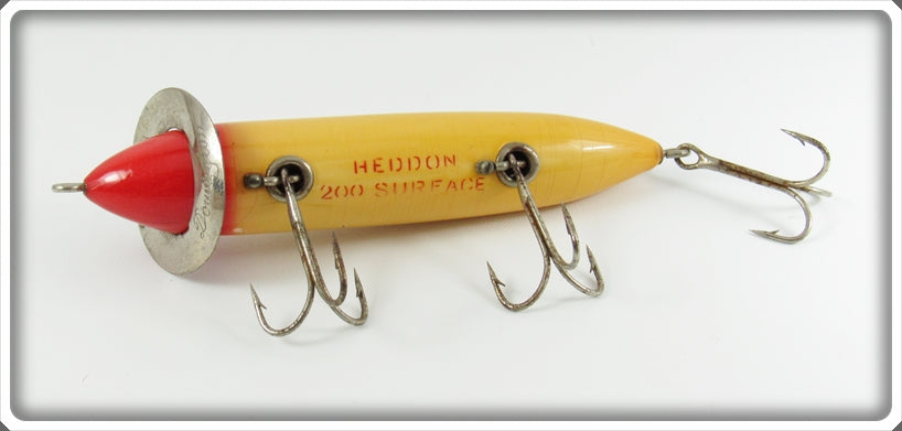 Vintage Heddon Red Head White 200 Surface Lure In Box 200RH For