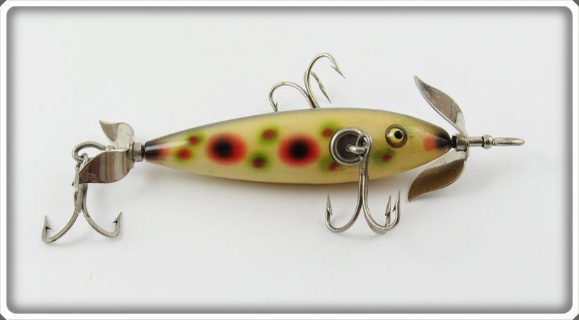 Pflueger White Green & Red Spots Neverfail Minnow lure 3169 For Sale ...