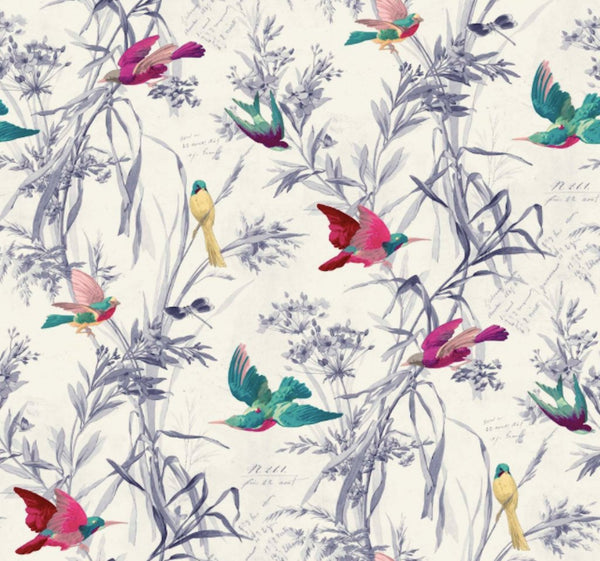 Bird of Paradise White Wallpaper Pattern – House of Fetch