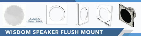 Gypsum flash mount for Wisdom Round Speaker