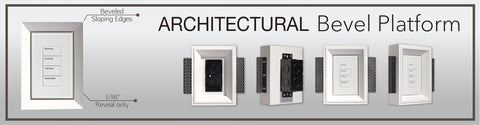 Gypsum flash mount for Lutron Architectural Style devices(bevel)