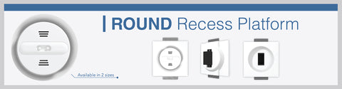 Gypsum flash mount for Round Smoke & Sensor devices