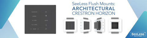 Gypsum flash mount for two-gang Crestron Horizon devices