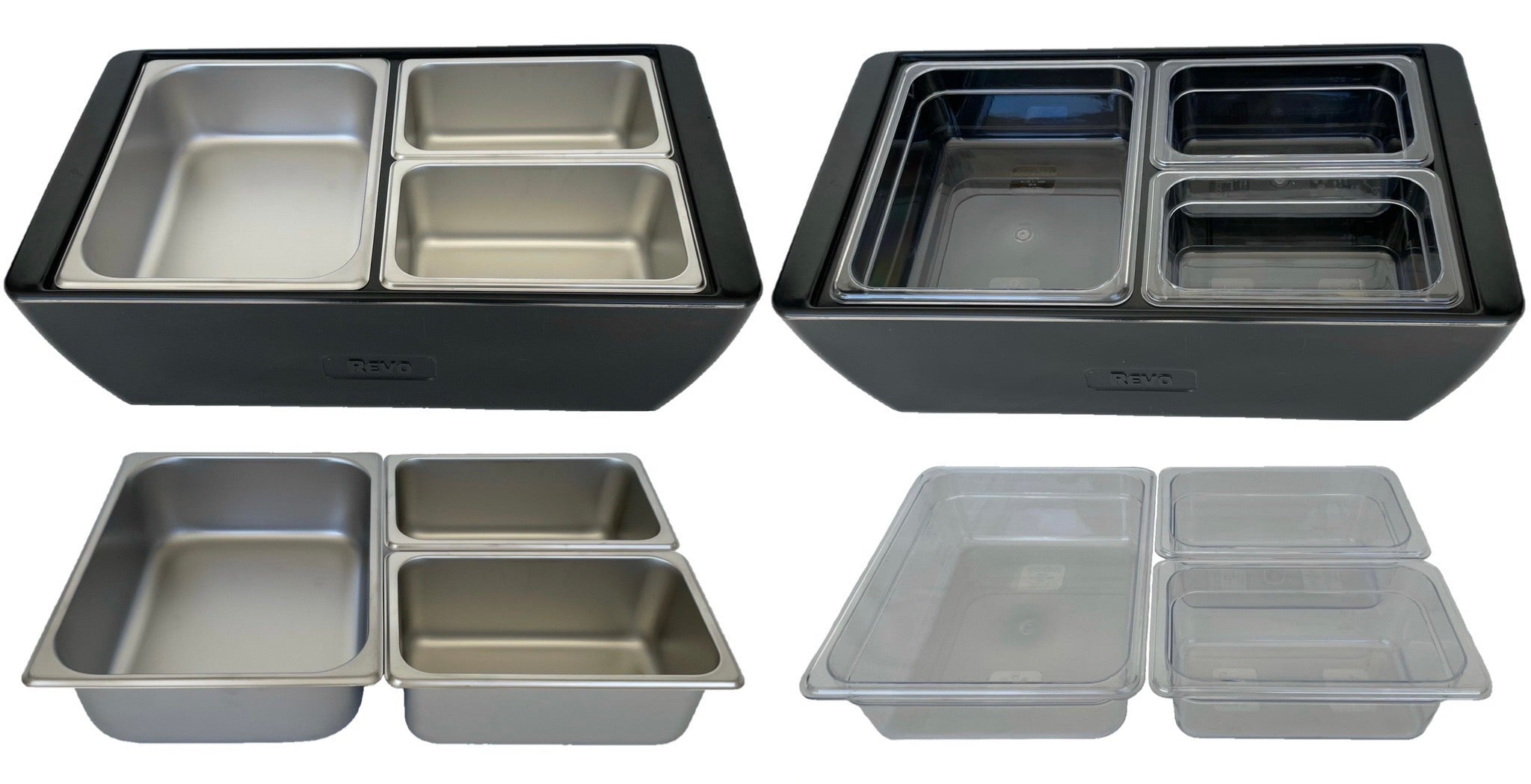 REVO MIX Pan Set, Stainless Steel 2.5 deep