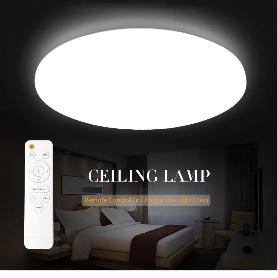 Ultra Thin Led Ceiling Light Fixture Modern Lam Surface Mount Remote Control