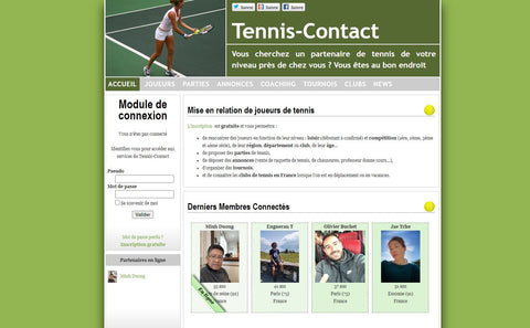 tennis contact recherche partenaire tennis