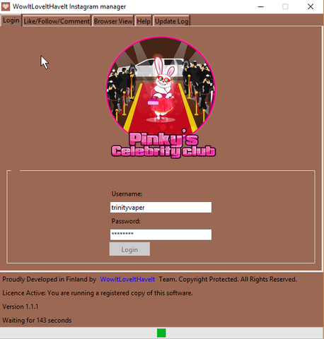 Pinky's Celebrity Club Instagram Management Software