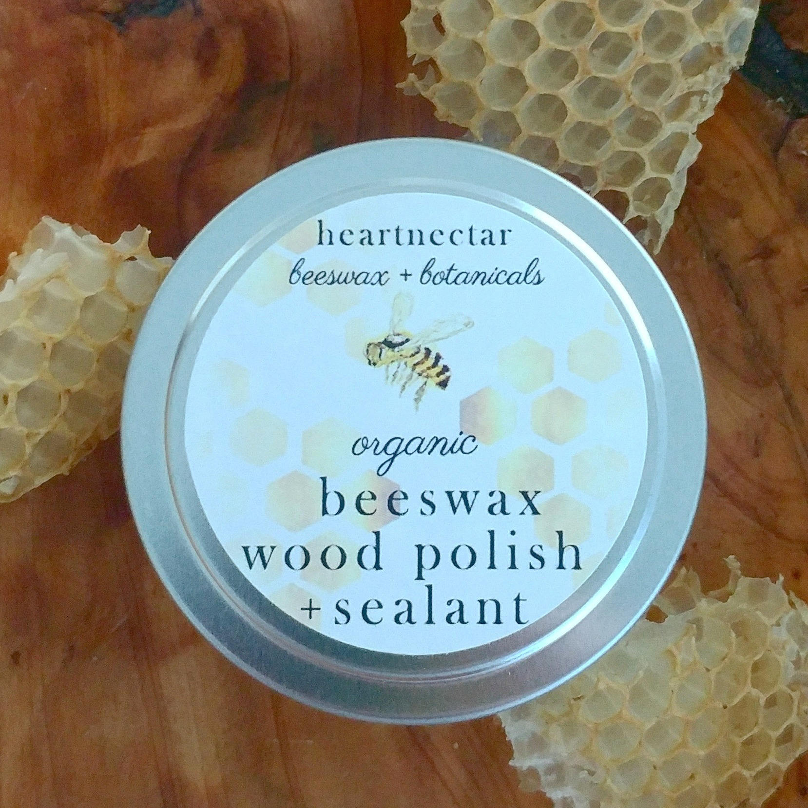 Beeswax Wood Polish And Sealant Unscented Heartnectar