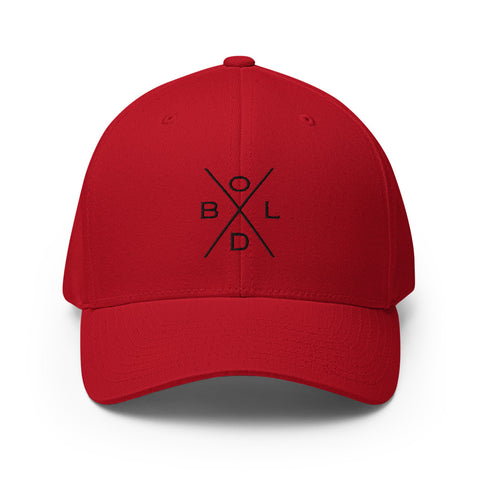 Bold Fitted Cap (Red)