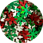 Specialty Polyester Glitter White Iridescent Snowflakes by Recollections™