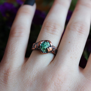 Raw Turquoise Ring Size 9.25
