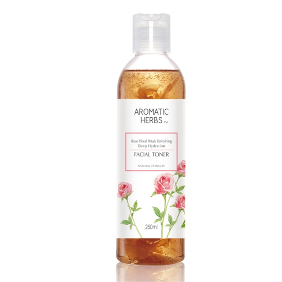 Rose Floral Petals Refreshing Deep Hydration Facial Toner – Aromatic Herbs  - Skincare by Nature