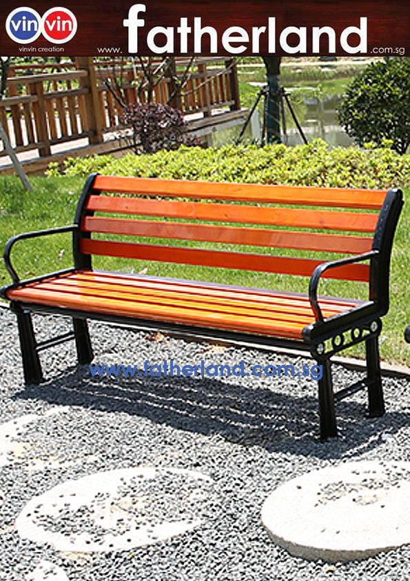 solid metal garden bench