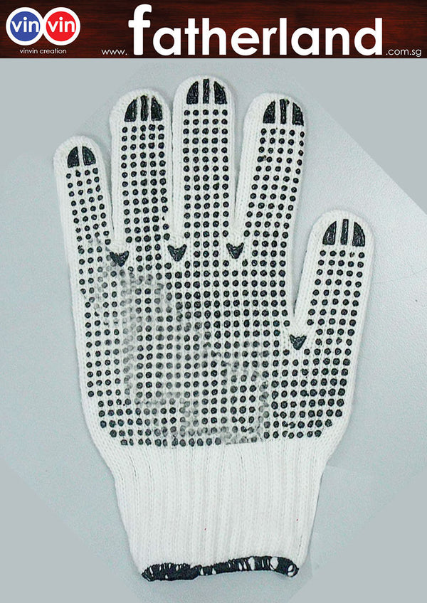 black dot cotton gloves