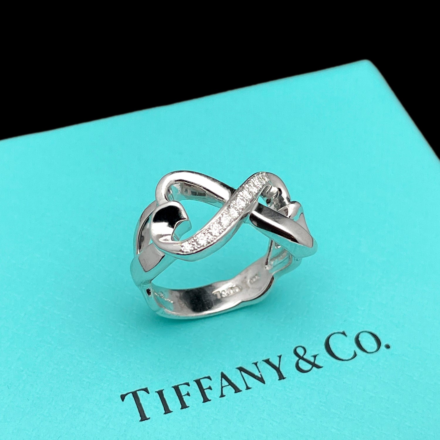 tiffany and co double heart ring