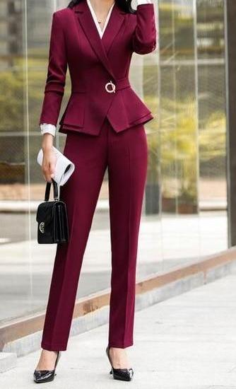 peplum business suit