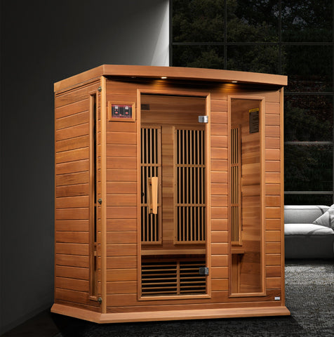 Maxxus "Montilemar Edition" 4 Person Near Zero EMF FAR Infrared Sauna - Canadian Red Cedar by Dynamic Saunas Direct