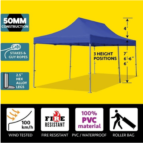 pijnlijk Civic Dag 10' x 20' Blue 50mm Speedy Pop-up Party Tent by Party Tents | My Bounce  House For Sale