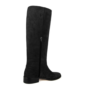 black wide fit boots