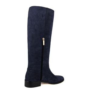 blue wide calf boots