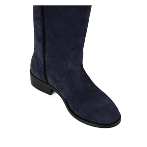 blue wide calf boots