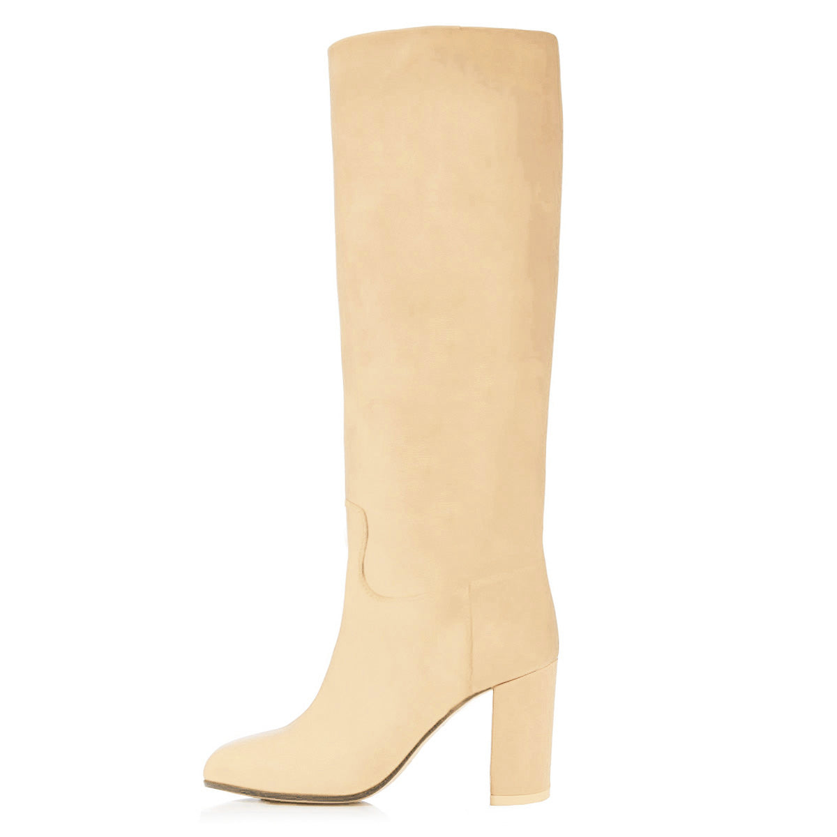 Calf fitting heeled boots - Hebe beige 