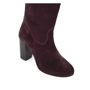 burgundy wide calf boots