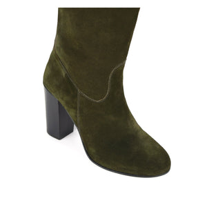 green wide calf boots