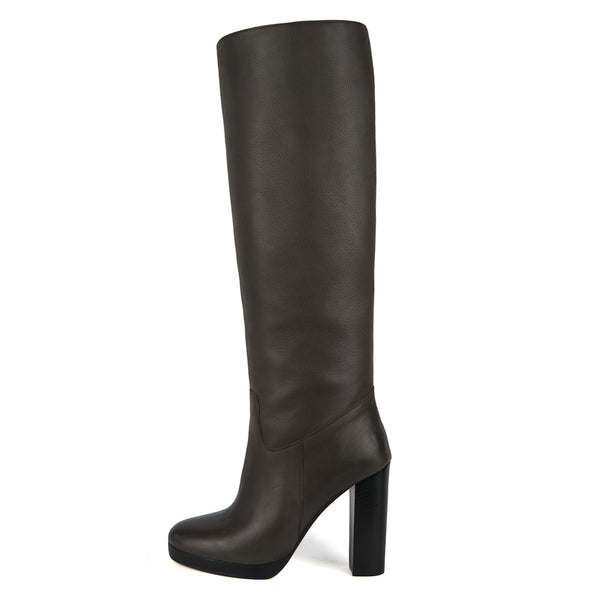 Ribes, dark brown - wide calf boots, large fit boots, calf fitting boots, narrow calf boots