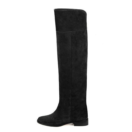 suede riding boots wide calf