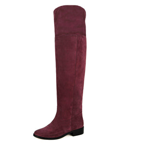 wide calf burgundy boots