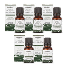 Greenberry Organics Organic Tea Tree Oil for Face Care (Acne), Body Care & Hair Care (Dandruff Control), 15 ML X 5 Bottles - Pack of 5