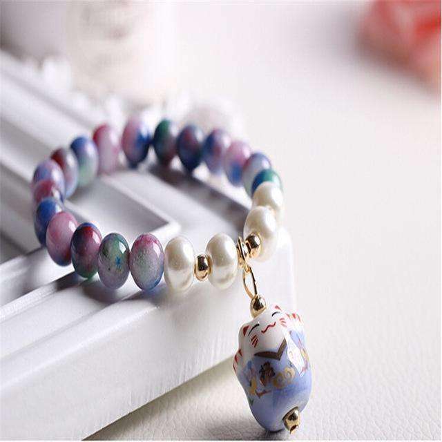 Bracelet Porte Bonheur Chat Japonais Le Chat Mallow