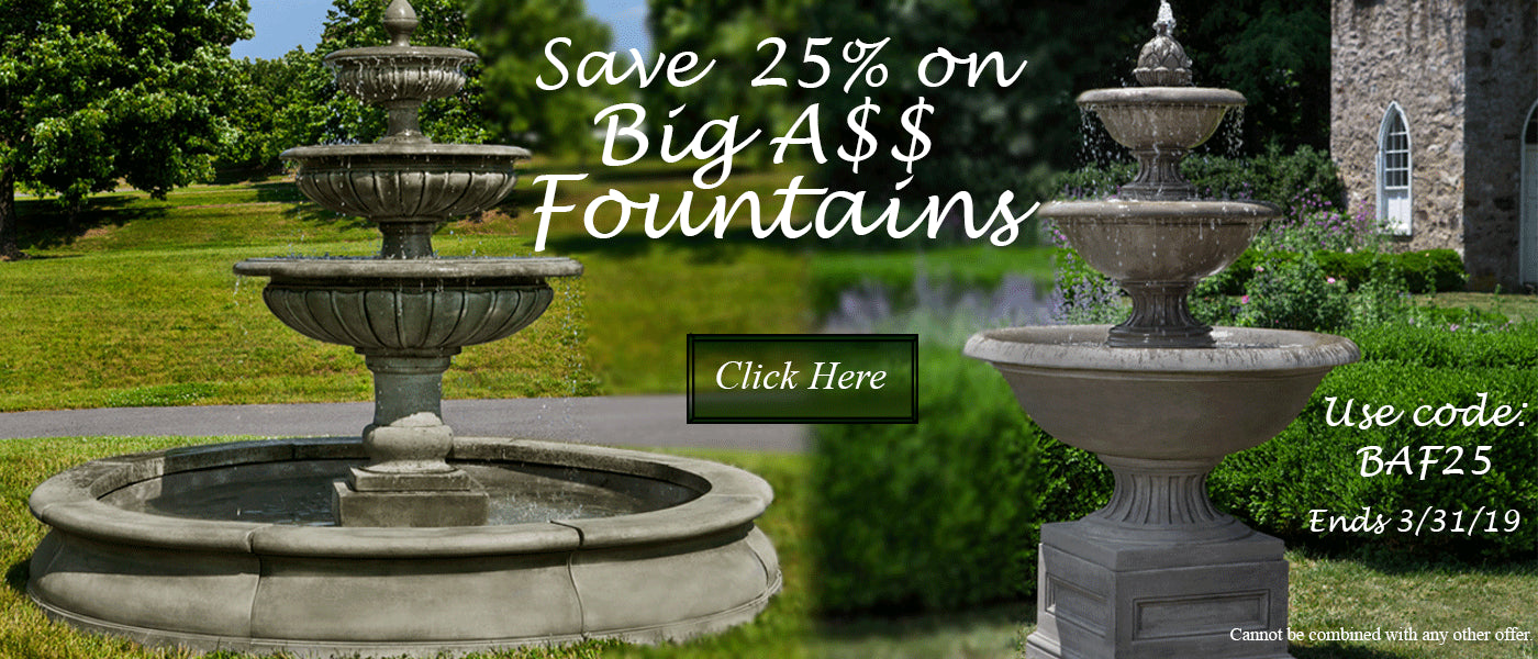 Outdoor Garden & Wall Fountains. Made in USA, Free Shipping. – Garden ...