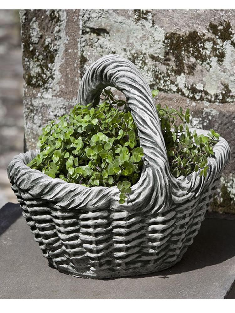 Basket Garden Planter with Handle, Small – Garden-Fountains.com