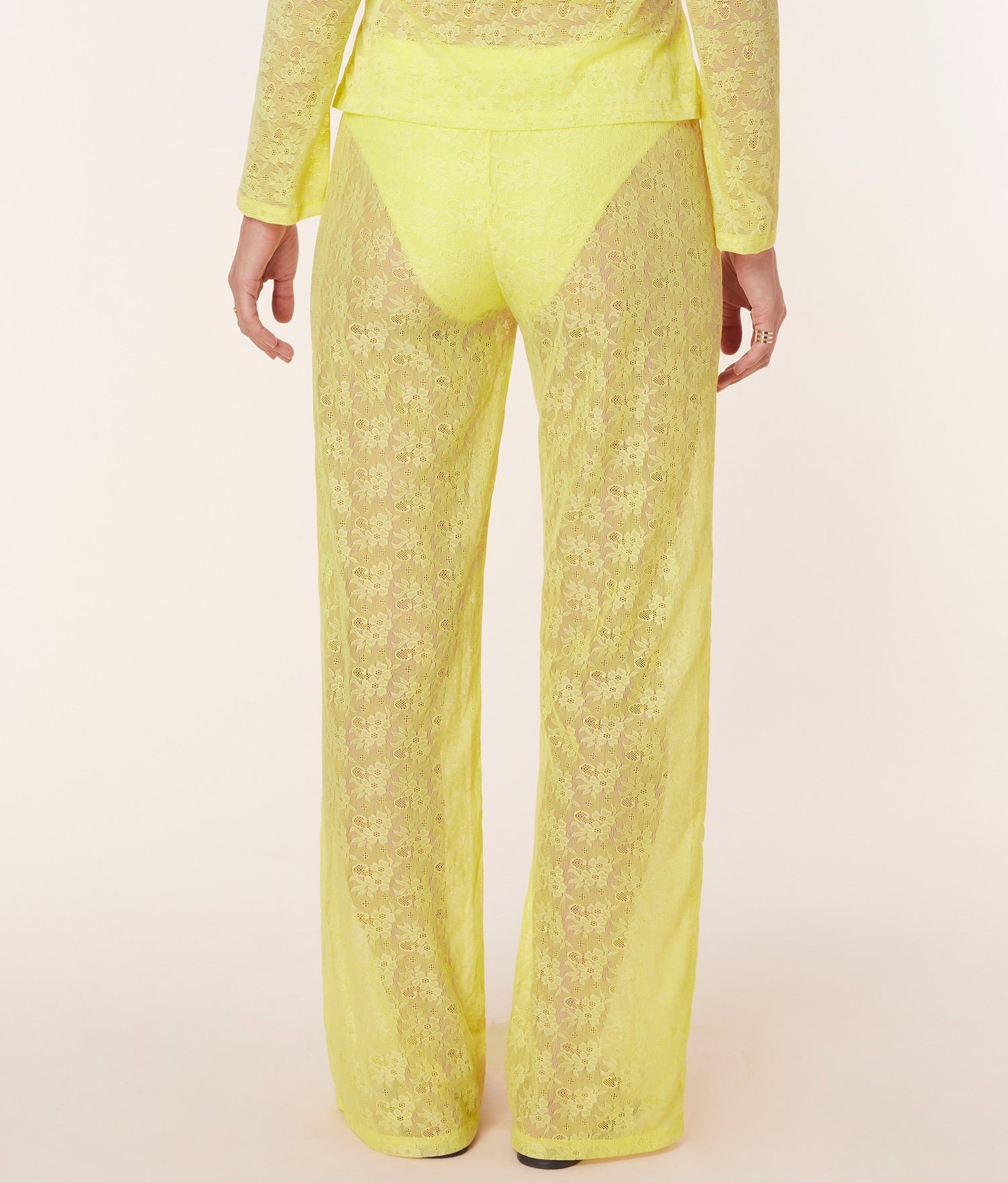 The Suva Pant - Floral Lace - Limeade