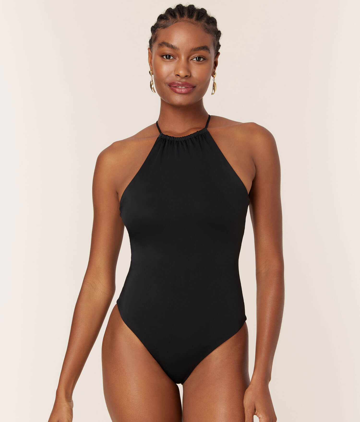 The Saidia One Piece - Eco Nylon - Black - Long Torso – Andie Swim Australia