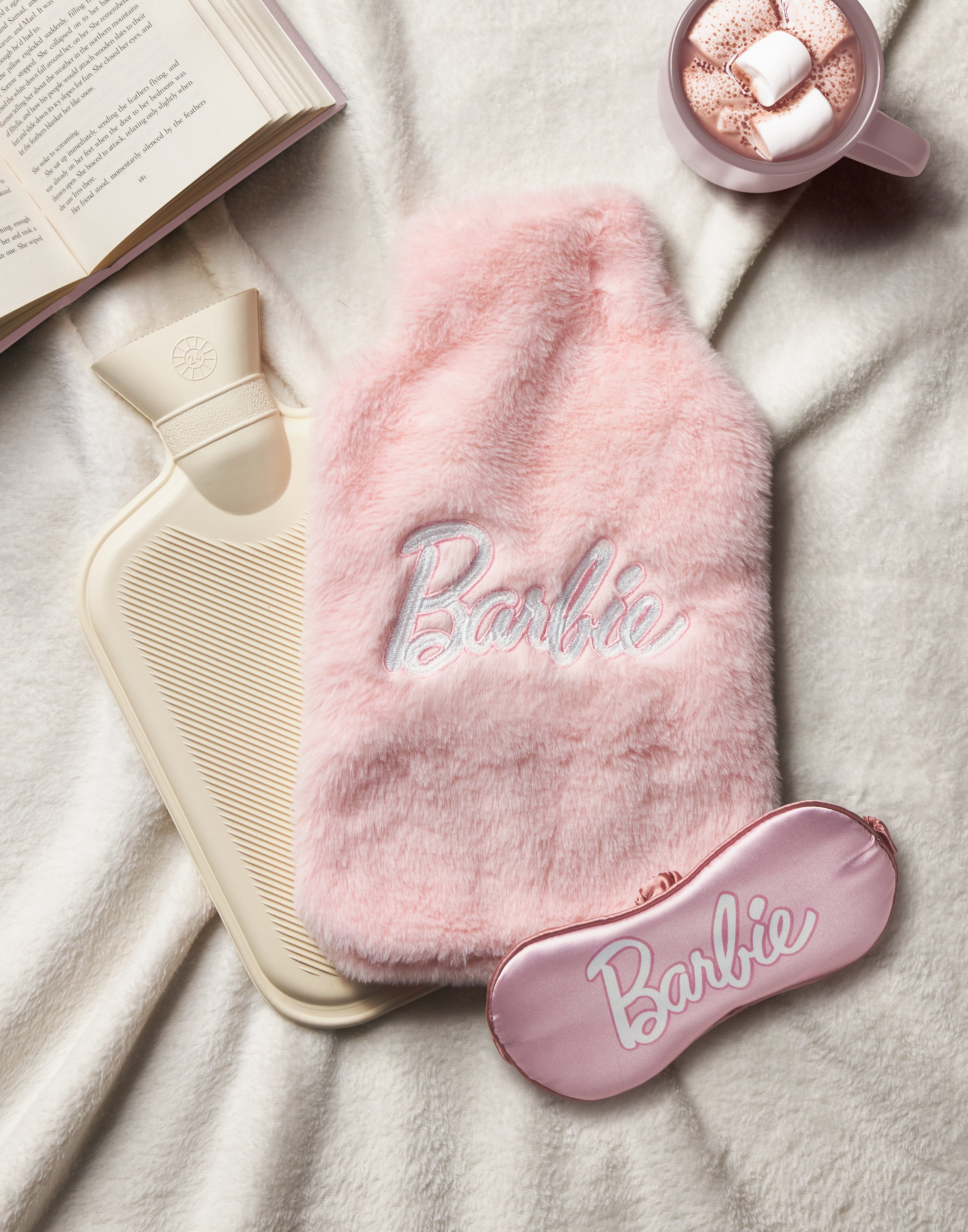 Barbie Hot Water Bottle & Eye Mask Set