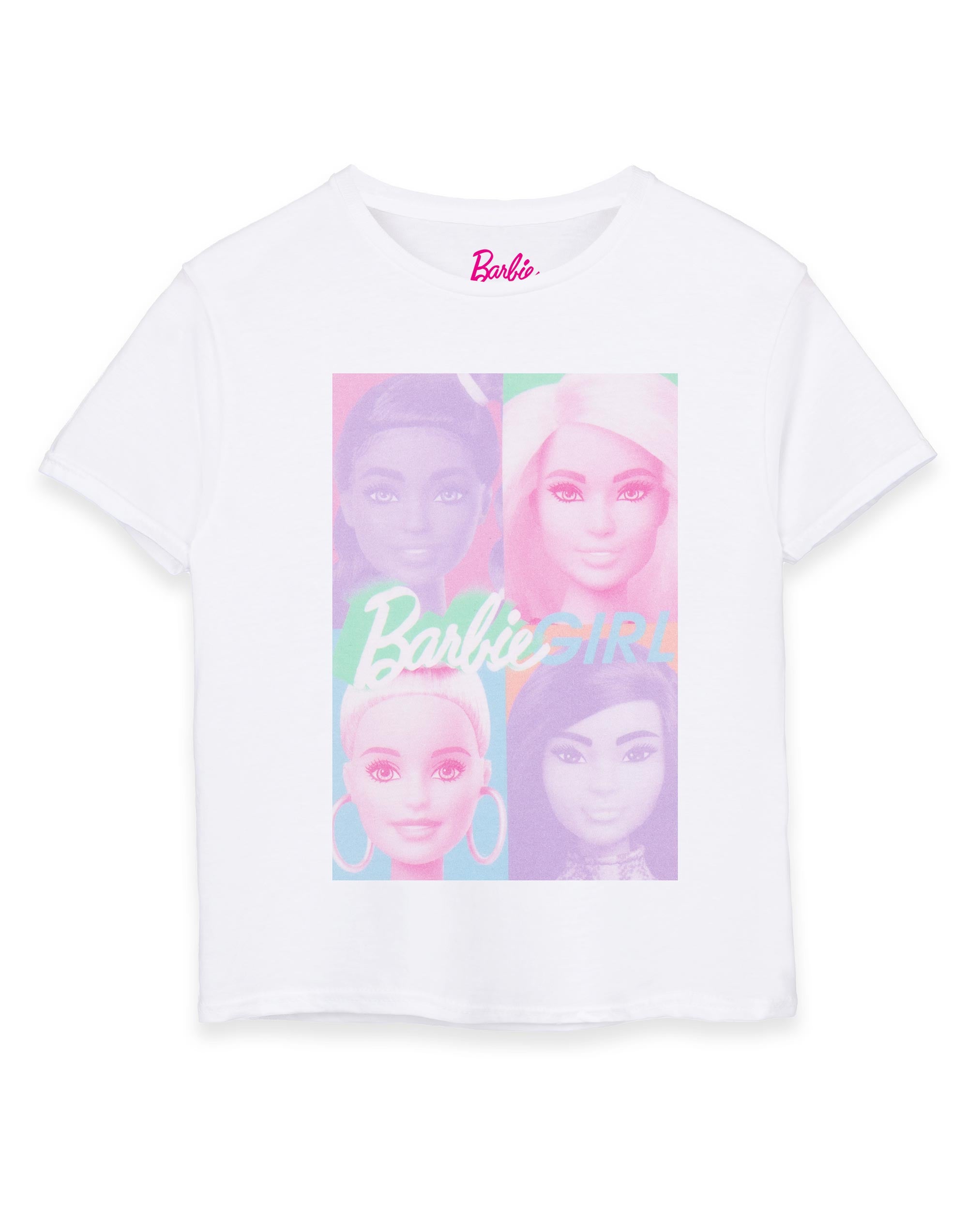 Barbie Colour Block Portrait Girls T-Shirt
