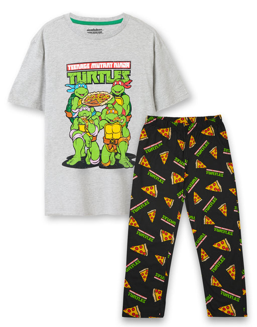 Teenage Mutant Ninja Turtles Kids Knit Pyjama Set - Grey & Black
