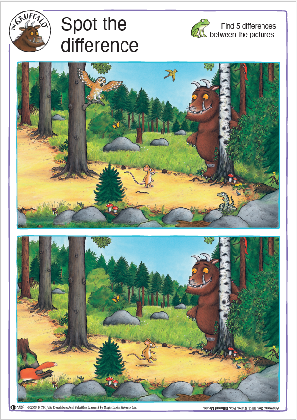 The Gruffalo Spot the Difference Activity Sheet