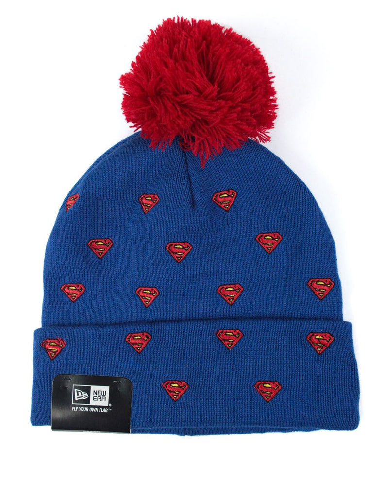 New Era Spotted Character Superman Knit Hat — Vanilla Underground