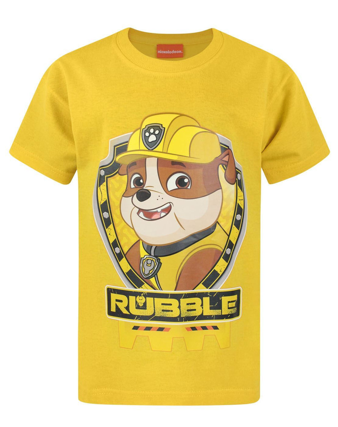 Paw Patrol Rubble Boy's Yellow Short Sleeve Tee T-Shirt — Vanilla ...