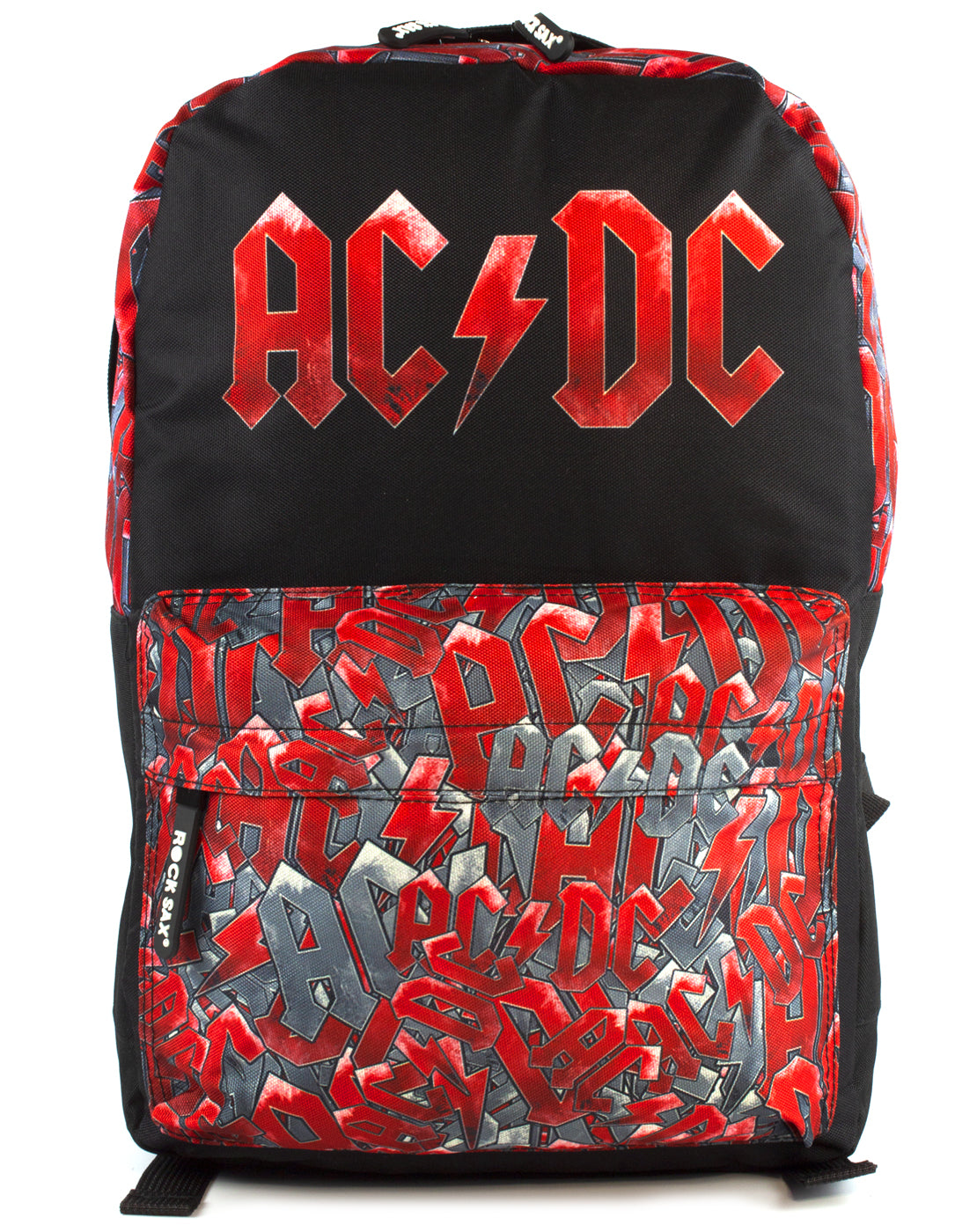 Rock Sax ACDC Pocket All Over Print Backpack - Black and Red — Vanilla ...