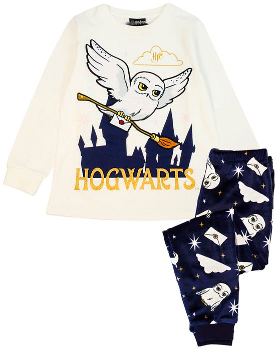 Harry Potter Hedwig Girl's Soft Velour Fleece Pyjamas — Vanilla Underground