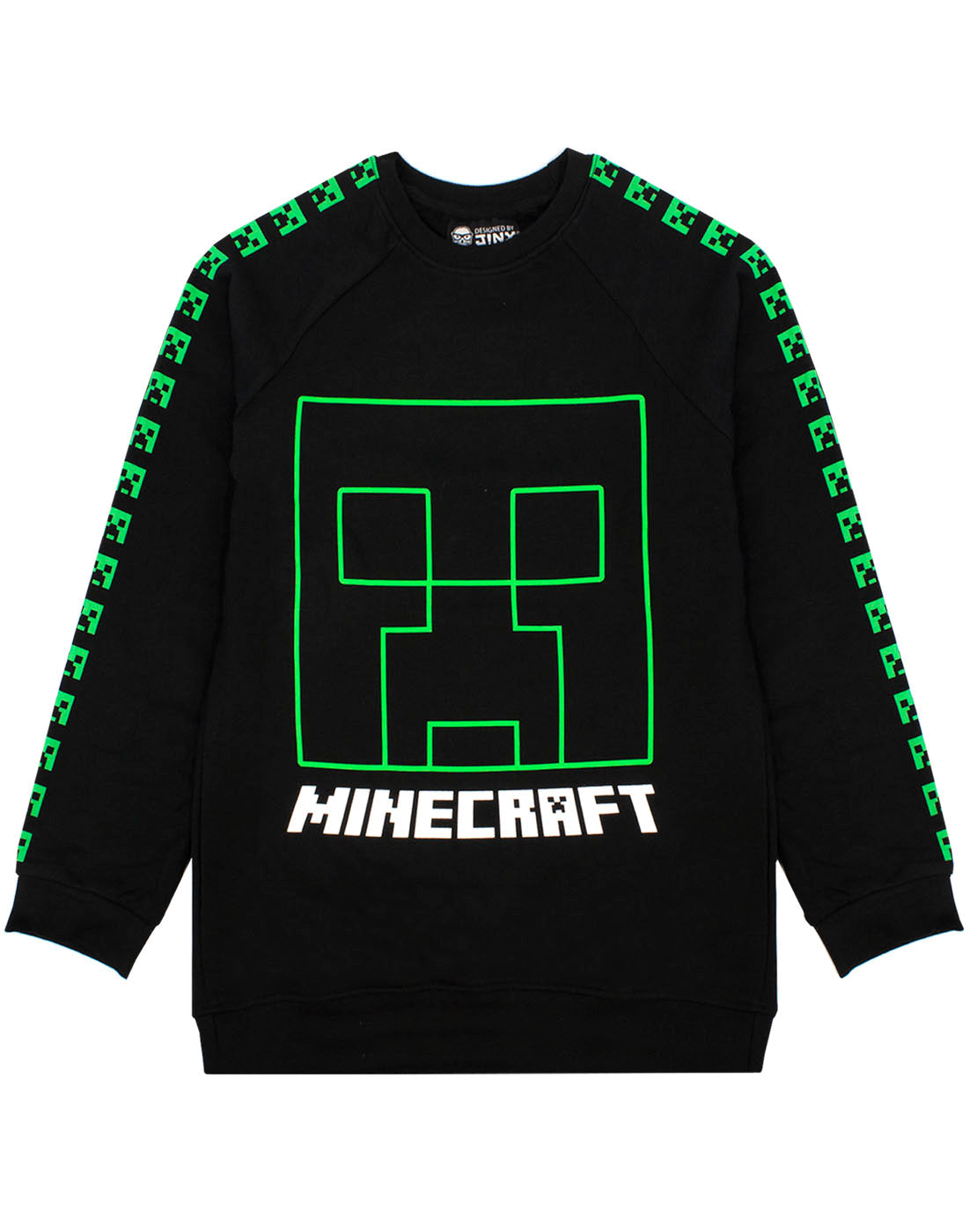minecraft creeper face boy s sweatshirt black