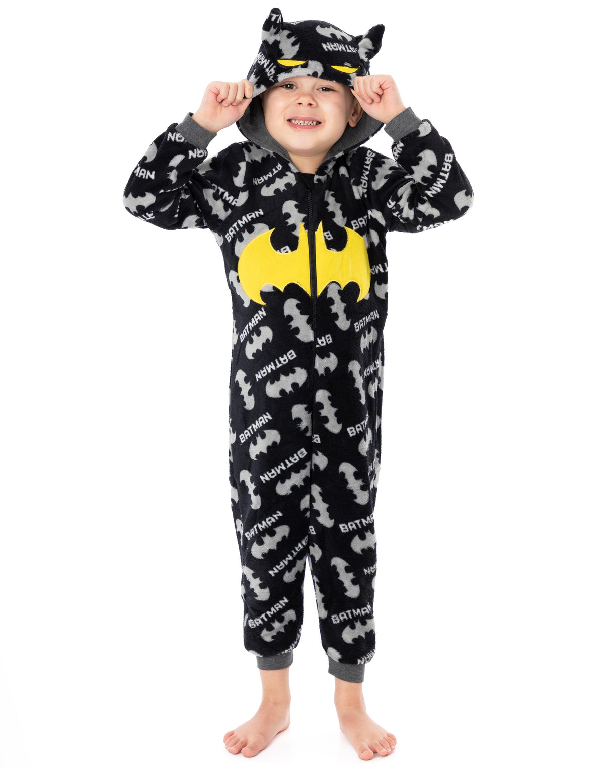 DC Comics Batman Onesie For Boys Fluffy Pyjamas - Grey — Vanilla Underground