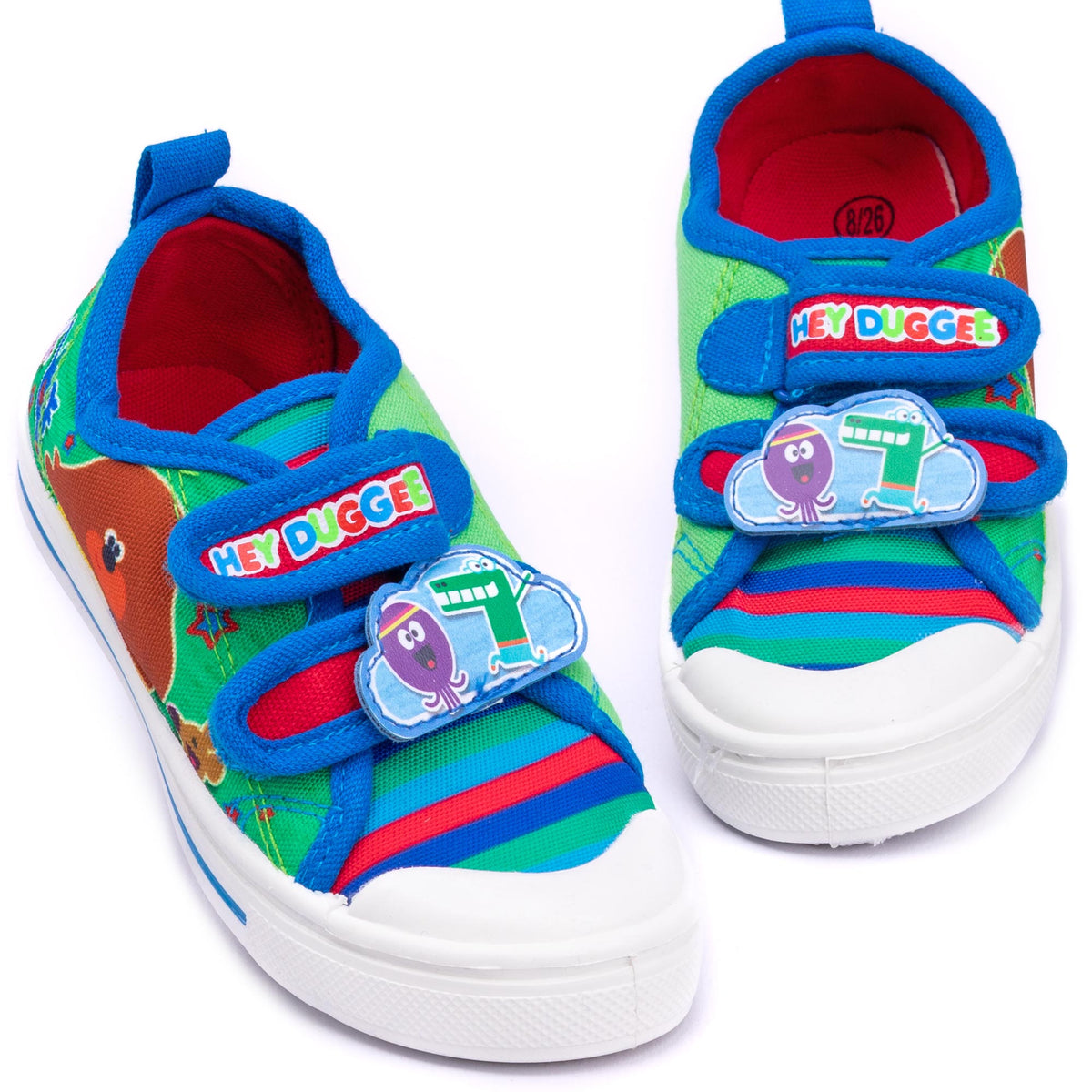 Hey Duggee Squirrel Club Green Boys Trainers Kids Canvas Shoes ...