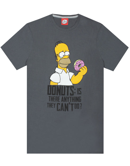 The Simpsons Men S Pyjamas Homer Donuts T Shirt Lounge Pants Vanilla Underground